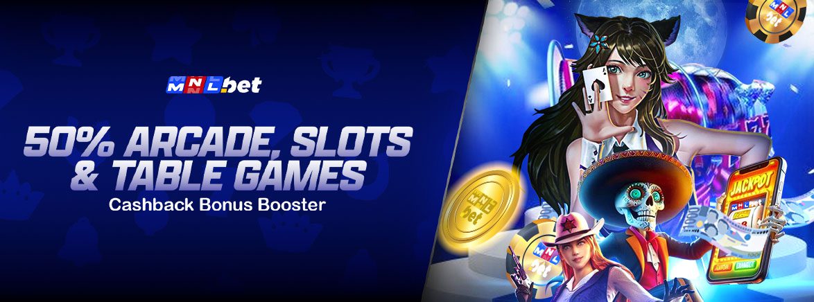 50% Arcade, Slots & Table Games Cashback Bonus Booster 50% Arcade, Slots & Table Games Cashback Bonus Booster