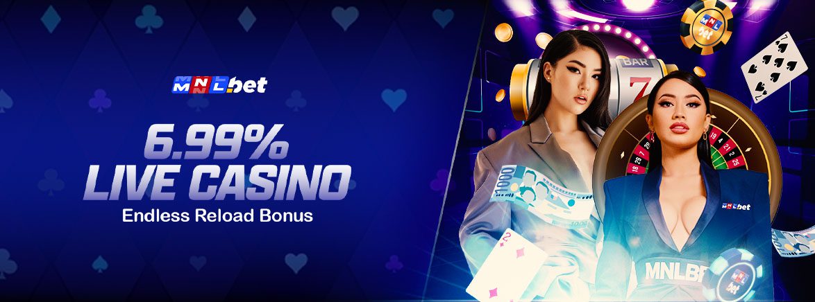 6.99% Live Casino Endless Reload Bonus 6.99% Live Casino Endless Reload Bonus